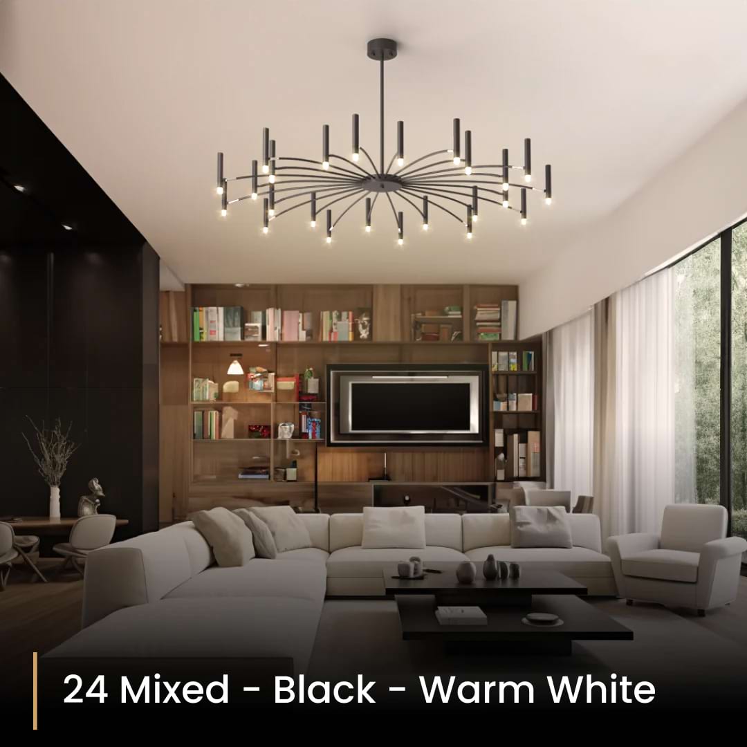 Modern Black Wagon Wheel Hanging Led Ceiling Chandeliers