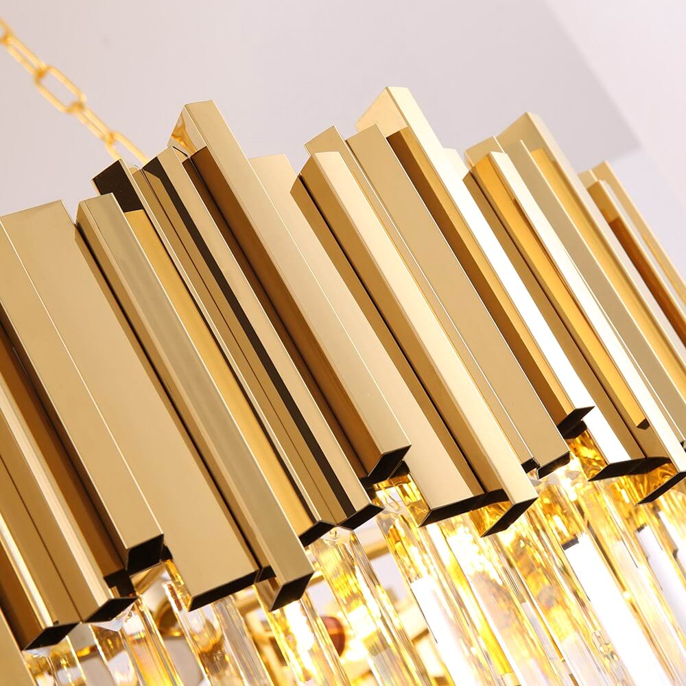 Zen Modern Gold Crystal Chandelier