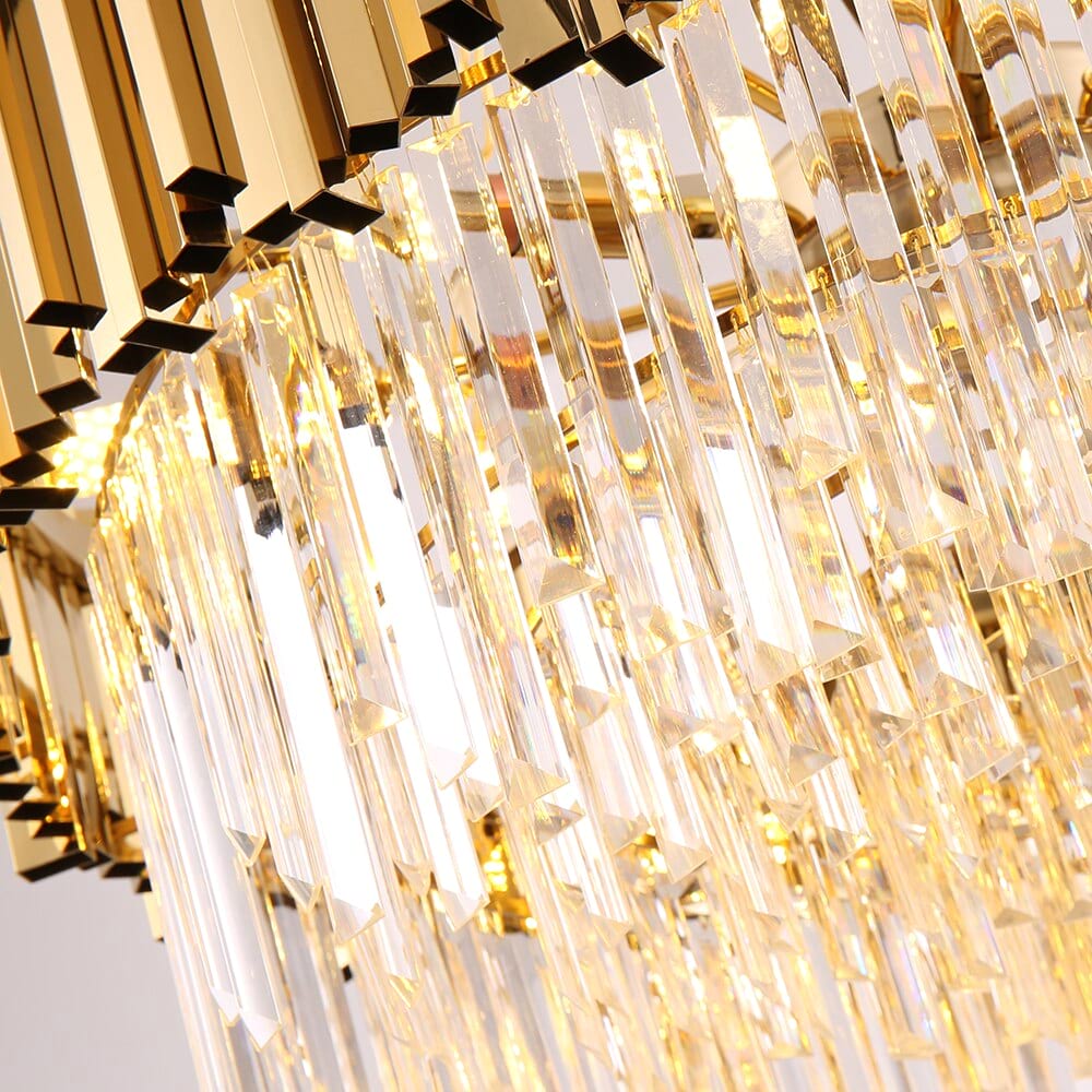 Zen Modern Gold Crystal Chandelier