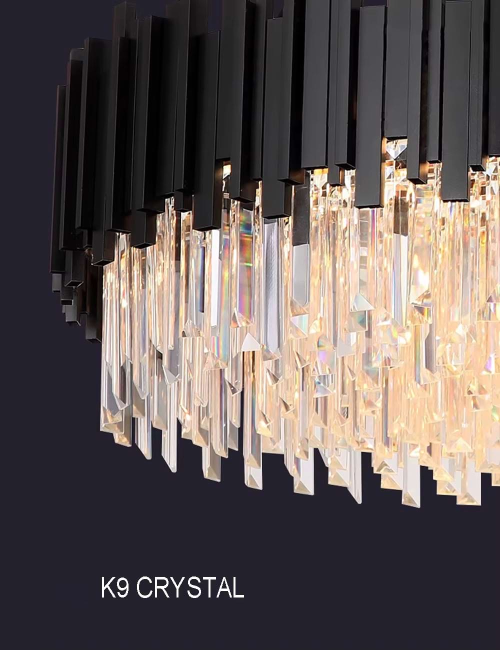 Zen Modern Gold Crystal Chandelier