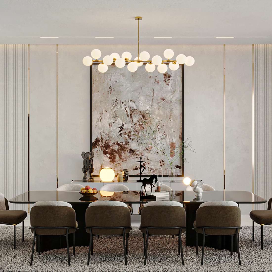 Stroma Frosted Glass Chandelier