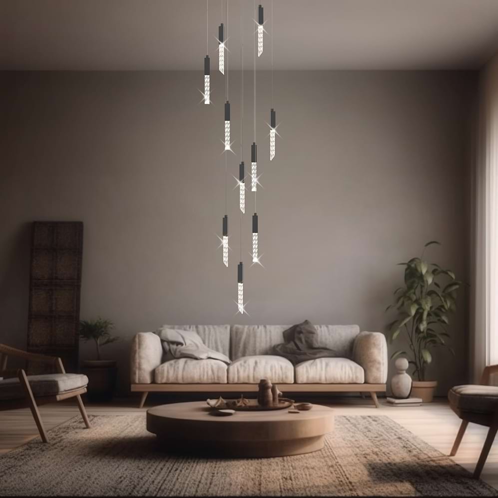 Large Crystal Chandeliers for High Ceilings