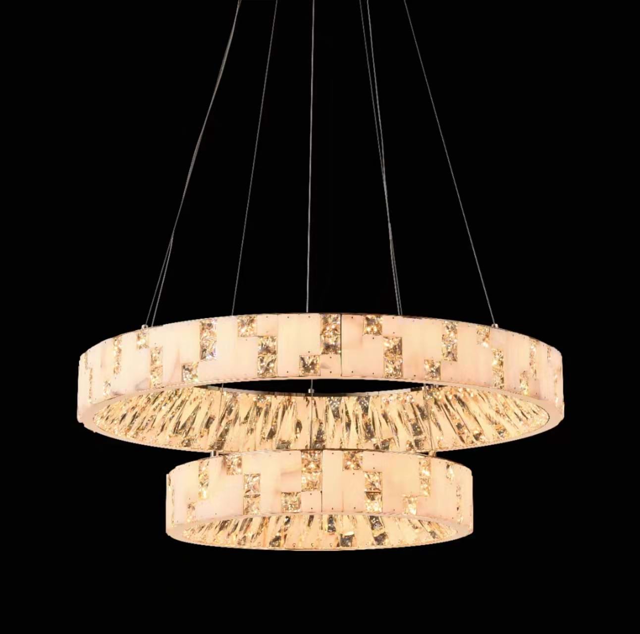 Edes Crystal & Marble Chandelier