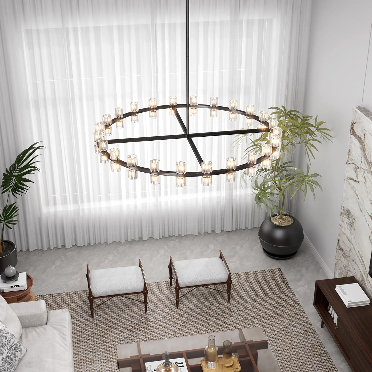 Sunrise Crystal Chandelier