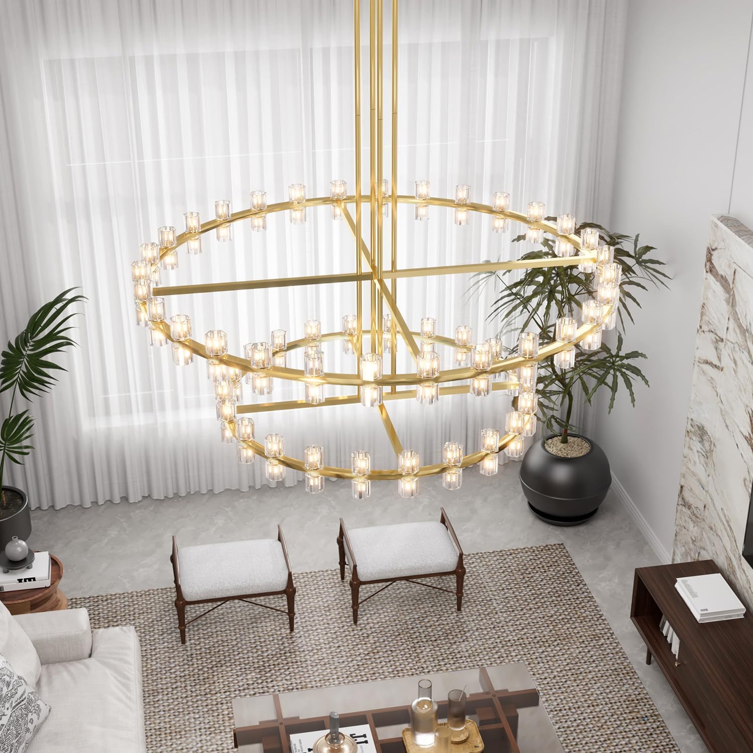 Sunrise Crystal Chandelier